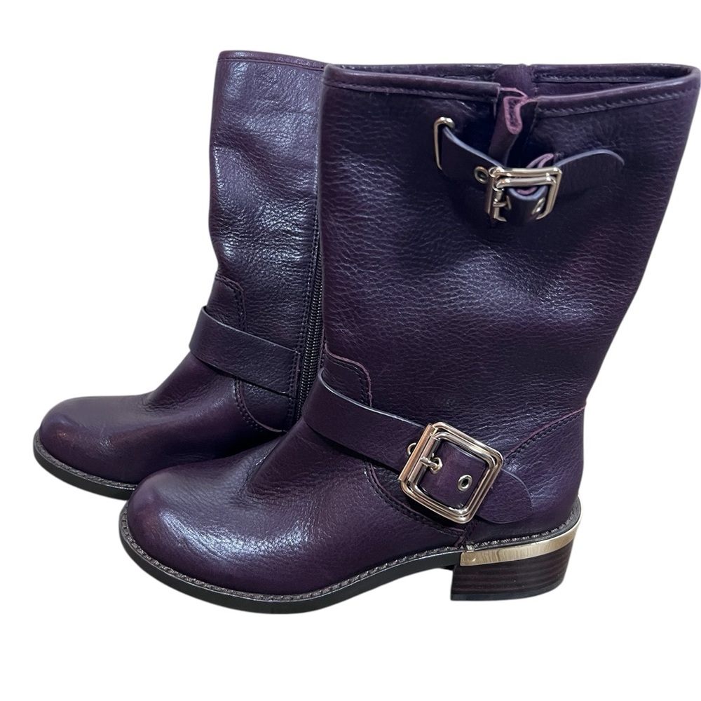 Vince Camuto Womens Windy Moto Boots Dark Wood Size 5M
